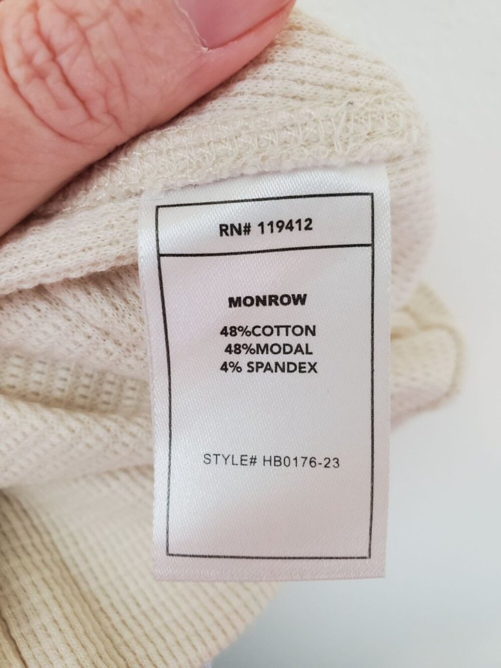 Monrow Baby Thermal Cuff Sweats, cream - Picture 10 of 12